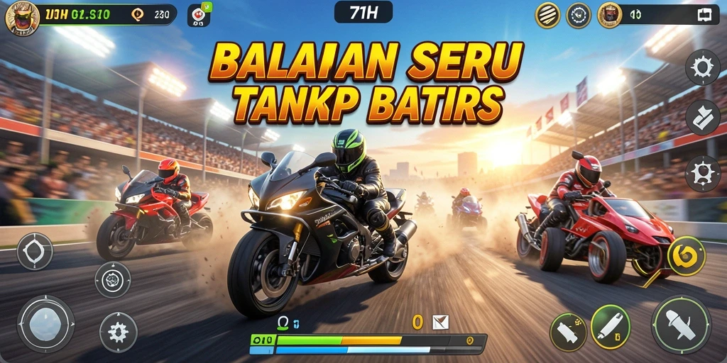 Gameplay balapan intens dan seru di 71H.
