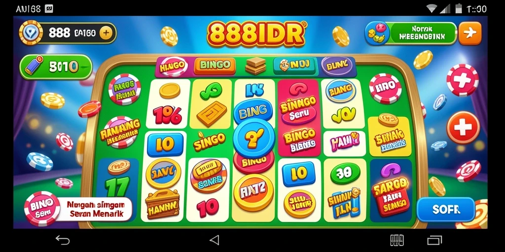 Tampilan gameplay Bingo yang mengasyikkan dan interaktif.