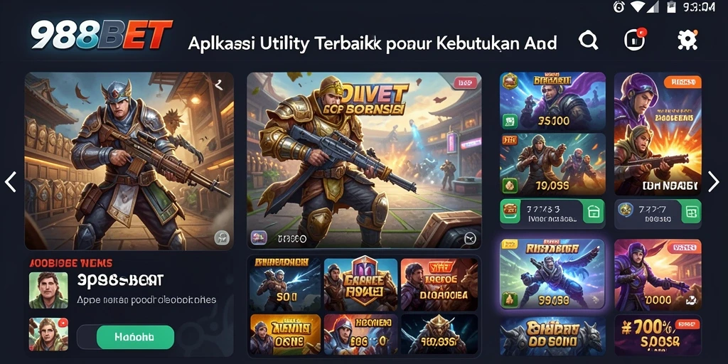 Tampilan antarmuka aplikasi 988BET yang mudah digunakan dan intuitif.