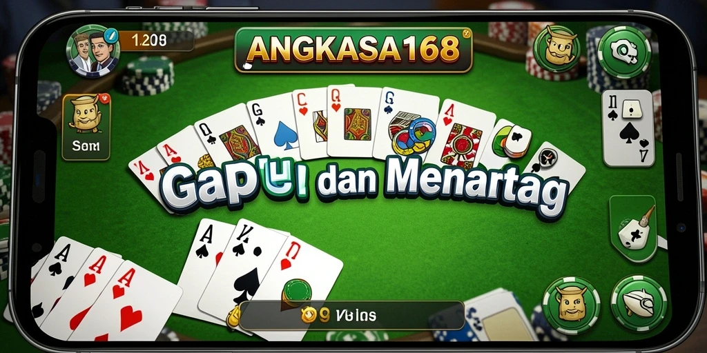 Screenshot gameplay seru dari permainan Gaple di ANGKASA168.