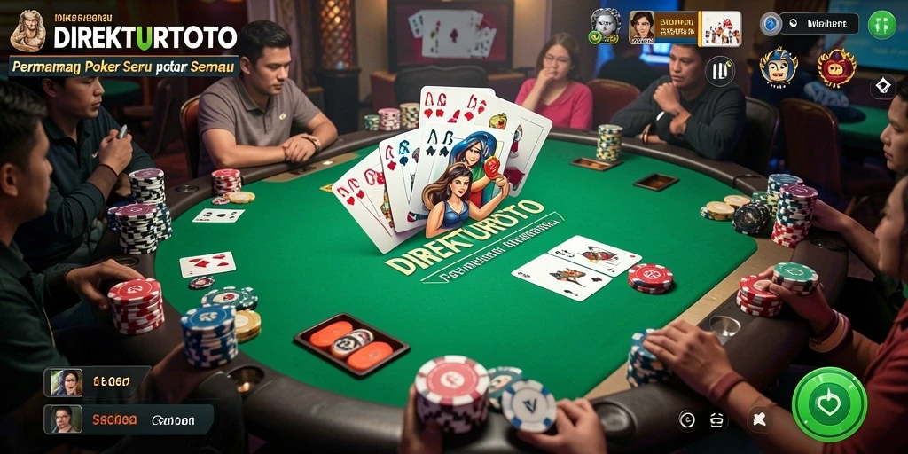 Screenshot DIREKTURTOTO menampilkan pemainan poker yang seru dan interaktif.