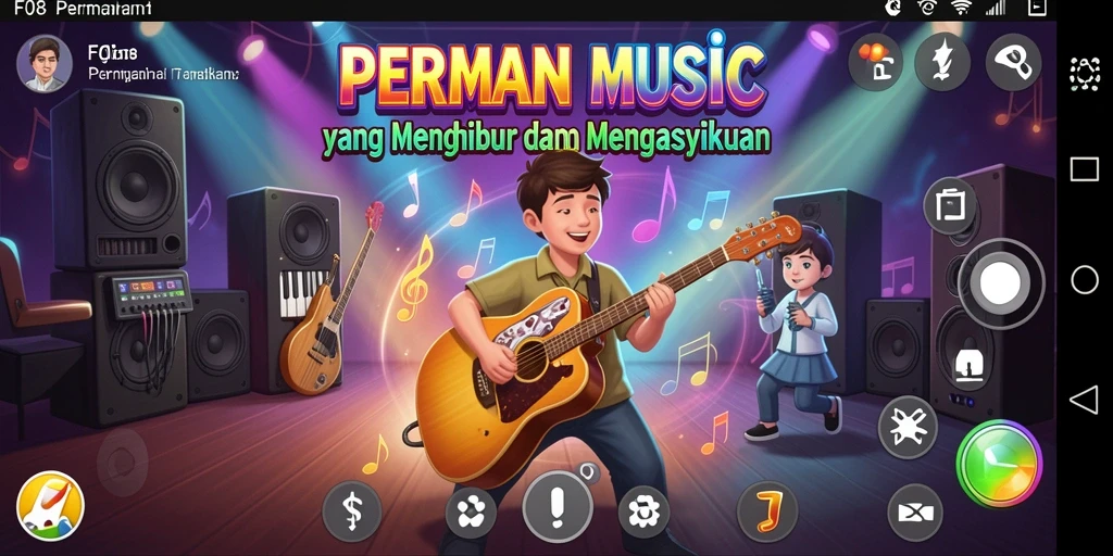 Tampilan screenshot F08 saat gameplay musik yang seru.