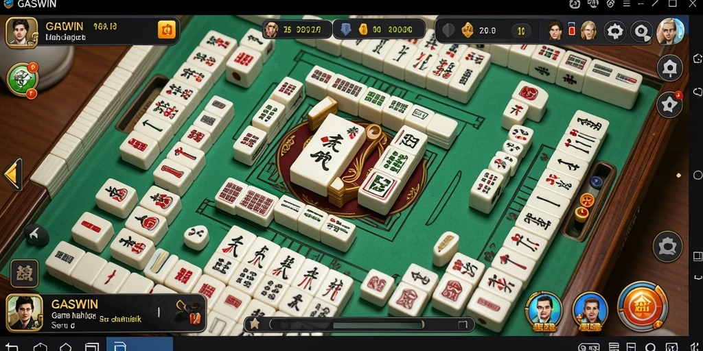 Tampilan gameplay Mahjong yang seru di GASWIN