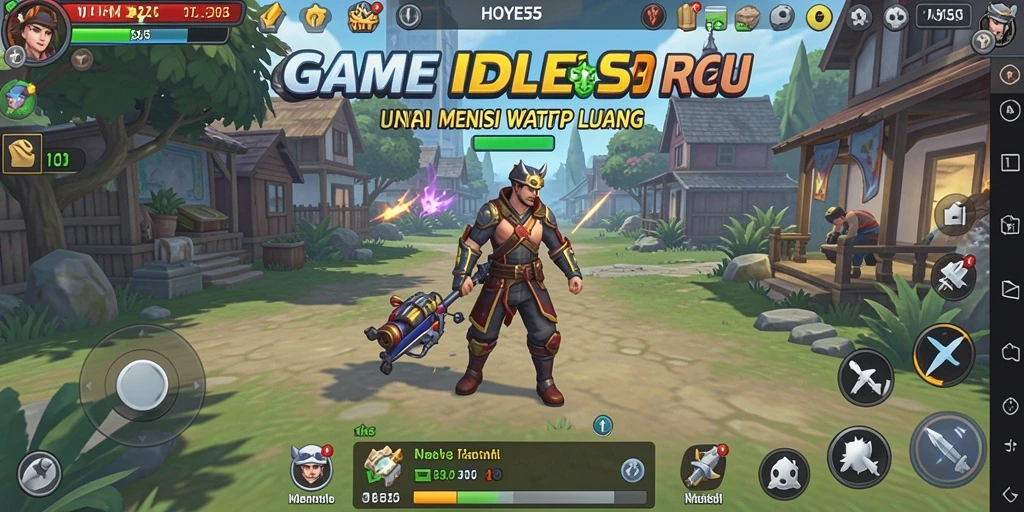 Gameplay HOYE55 yang menyenangkan dengan mekanisme Idle yang menarik.