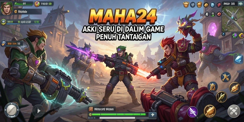 Tangkapan layar utama MAHA24 menampilkan aksi seru dalam gameplay.