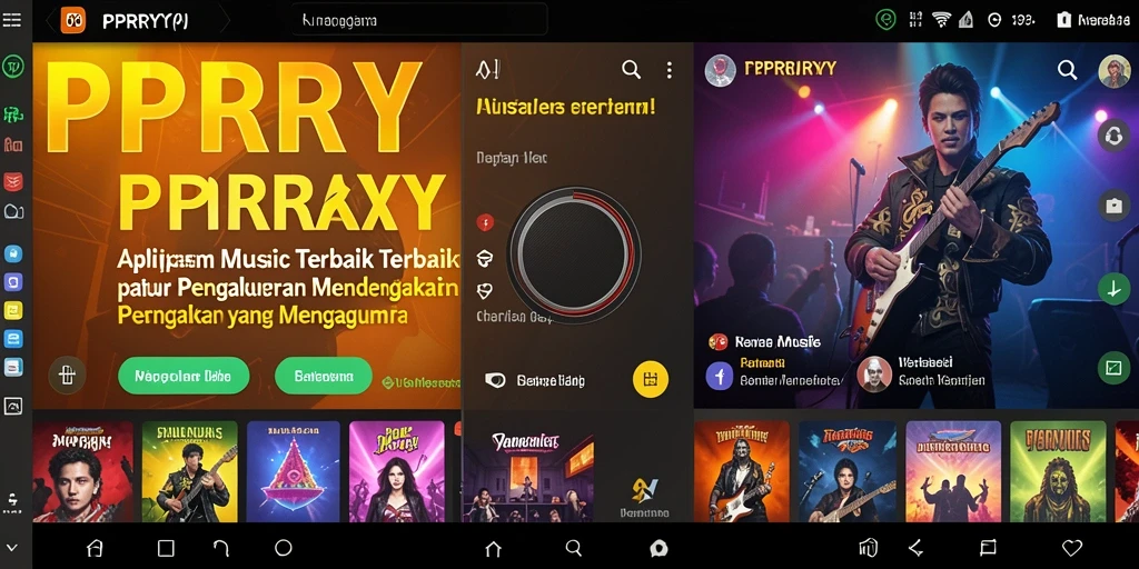 Tampilan gameplay PPRRYY menunjukkan pengguna yang asyik menikmati musik.