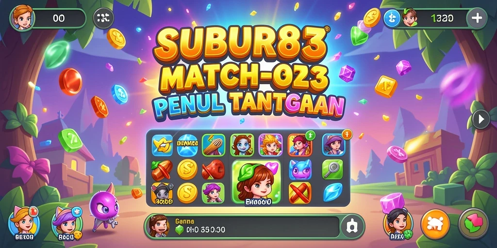 Tampilan gameplay SUBUR88 dengan elemen Match-3 yang mengasyikkan.