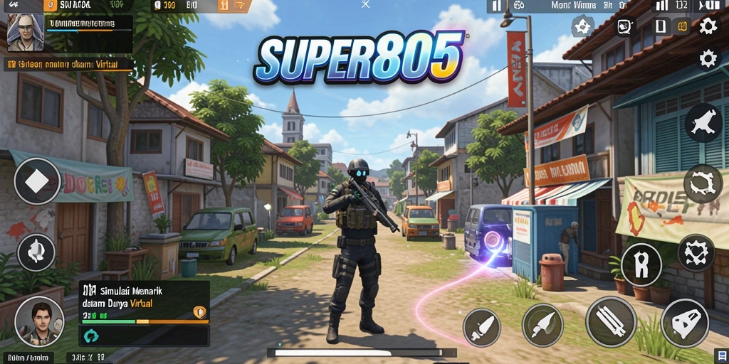 Tampilan gameplay SUPER805 yang menyenangkan dan interaktif dalam dunia virtual.
