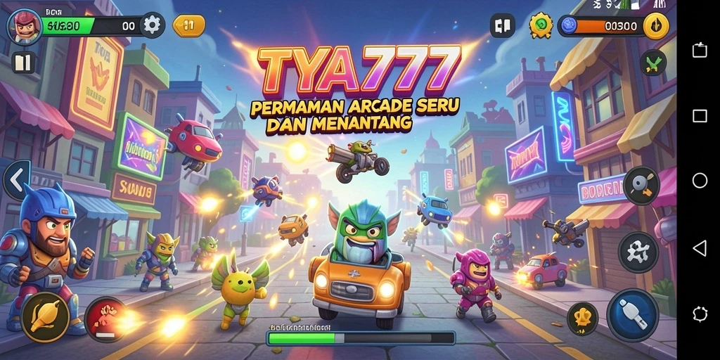 Gameplay menantang dan seru dari TYA777 saat pemain melewati rintangan.