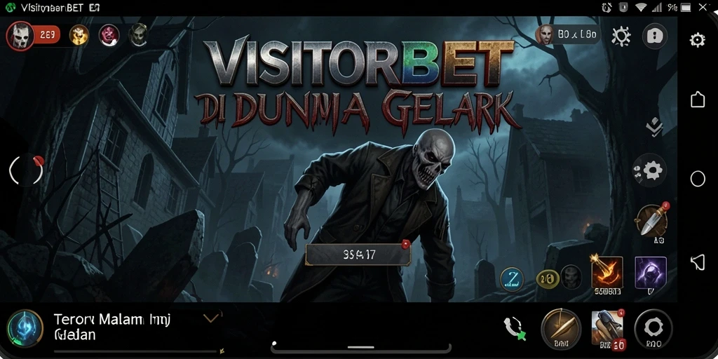 Screenshot menunjukkan momen menegangkan dalam gameplay VISITORBET.