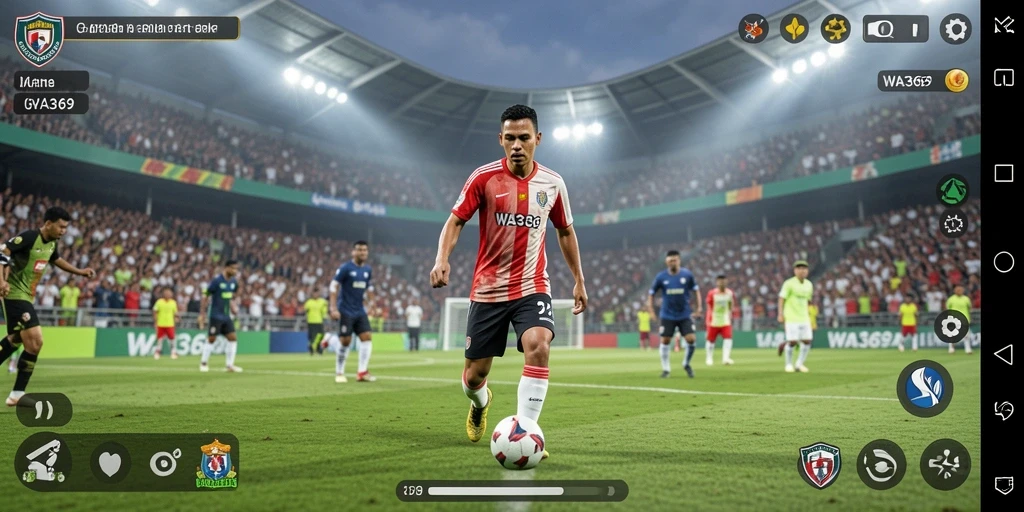Tampilan gameplay WA369 yang menegangkan dan realistis dalam setiap pertandingan sepak bola.
