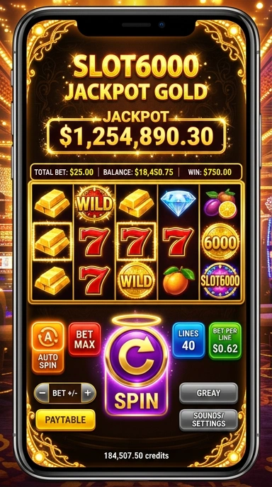 Tampilan antarmuka slot6000 yang sederhana dan menarik.